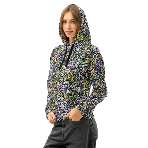Prismatic Underbrush on a Cotton Hoodie