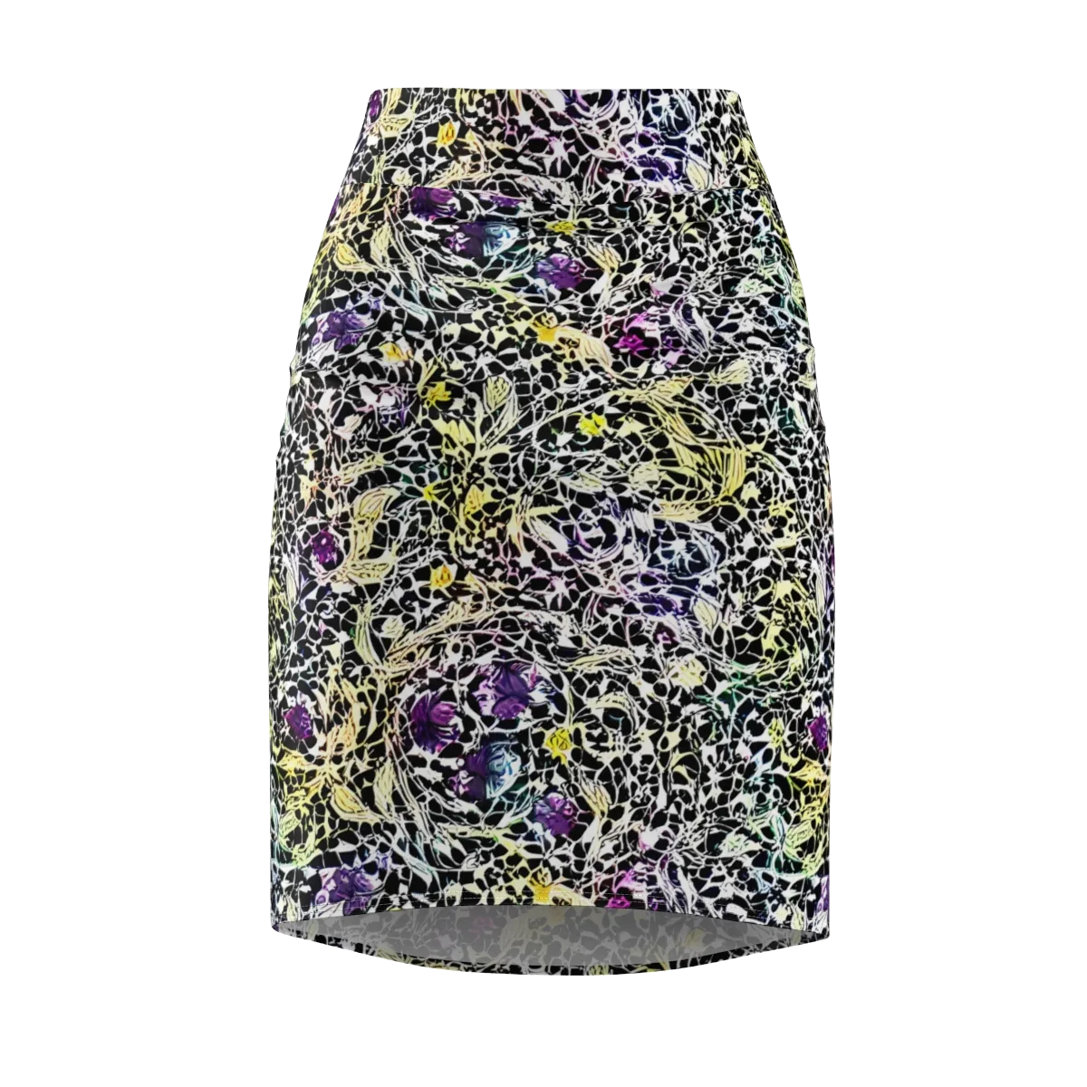 Prismatic Underbrush on Pencil Skirt — Front