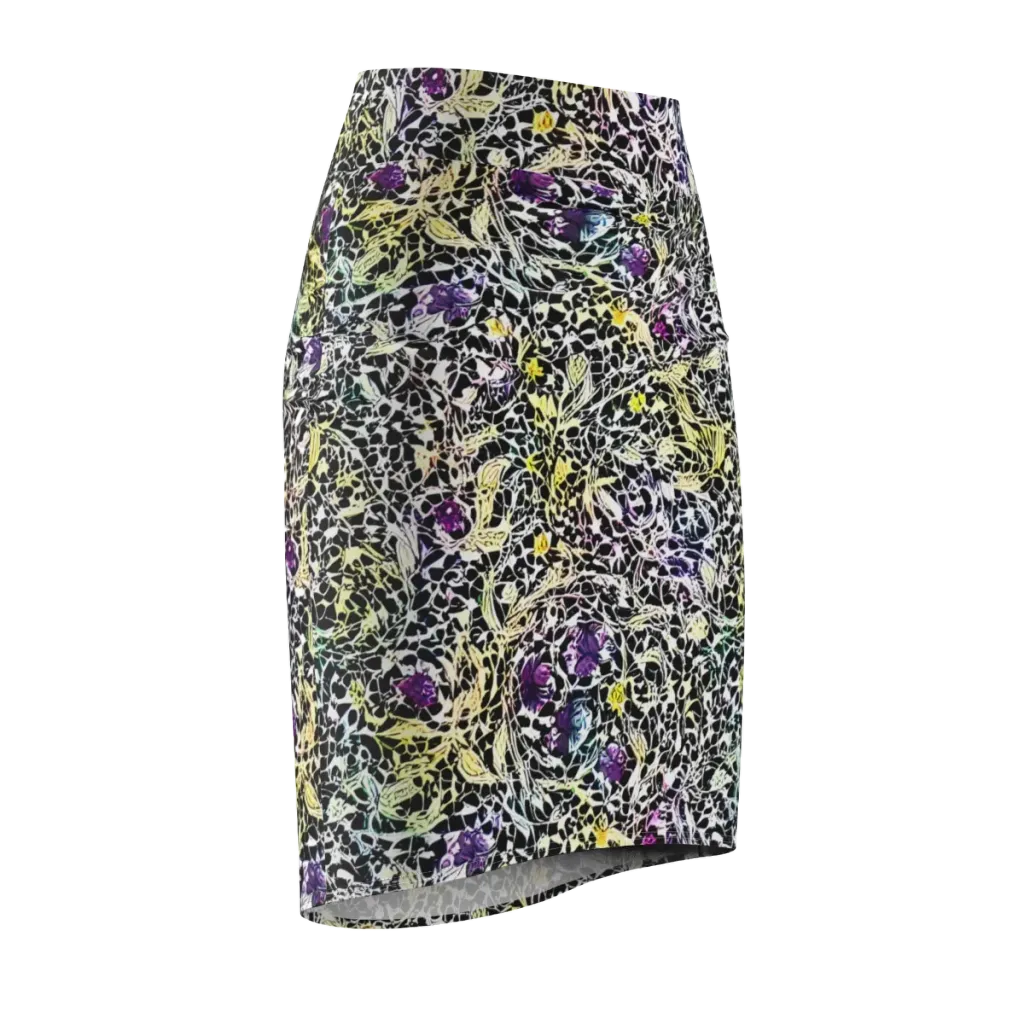 Prismatic Underbrush on Pencil Skirt — Front Side