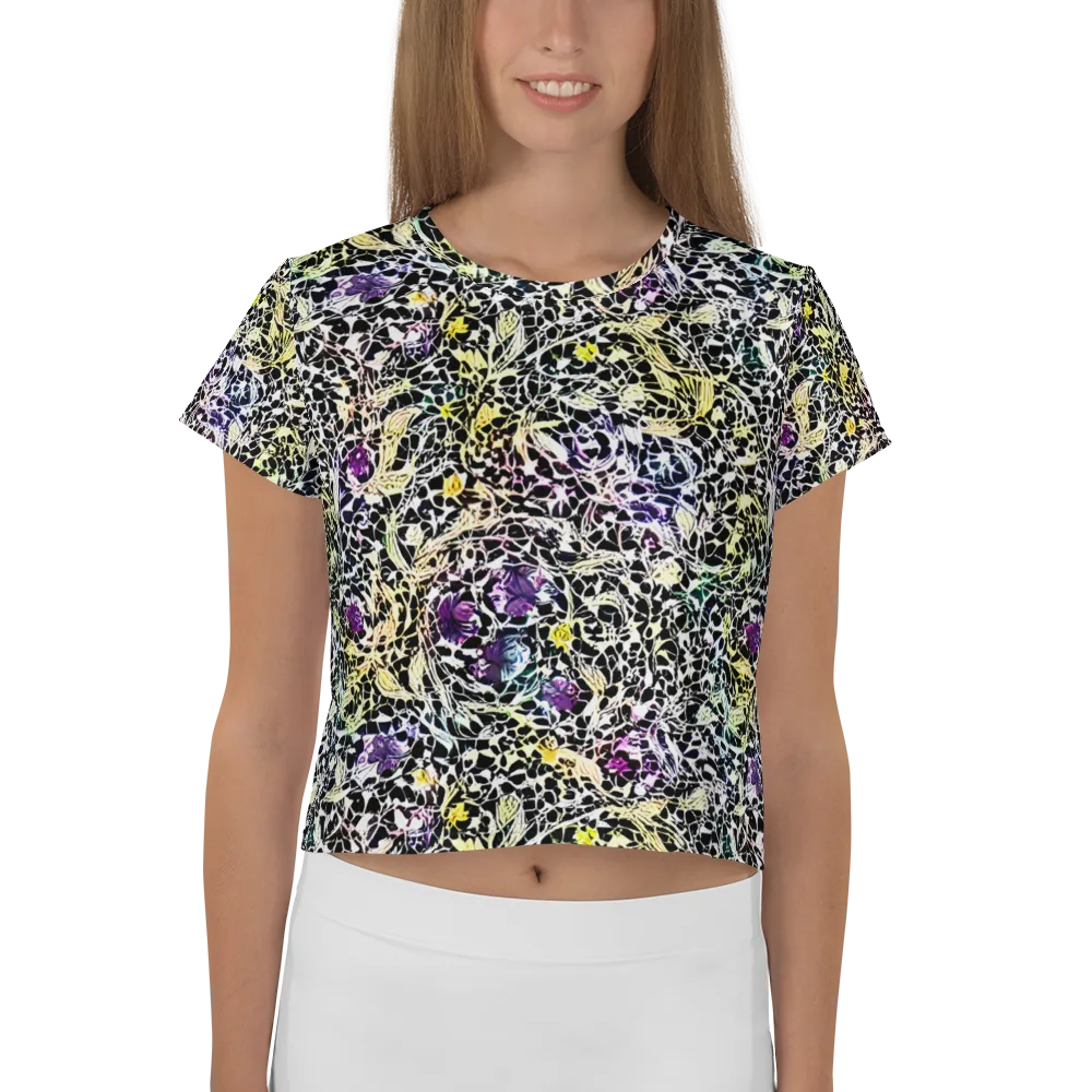 Prismatic Underbrush on Crop Tee — Front