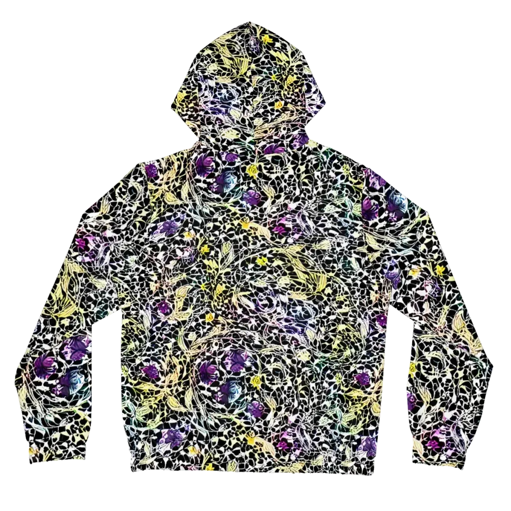 Prismatic Underbrush on Women's Full-Zip Hoodie — Back