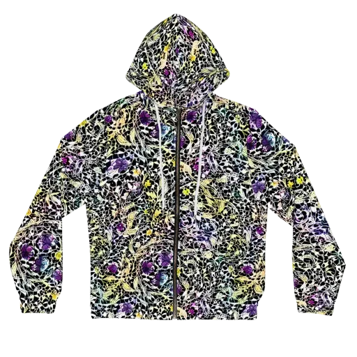 Prismatic Underbrush on a Women's Full-Zip Hoodie
