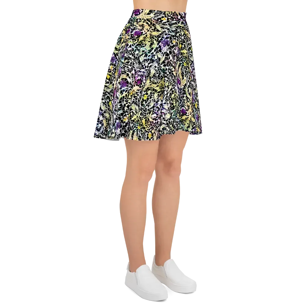 Prismatic Underbrush on Skater Skirt — Right