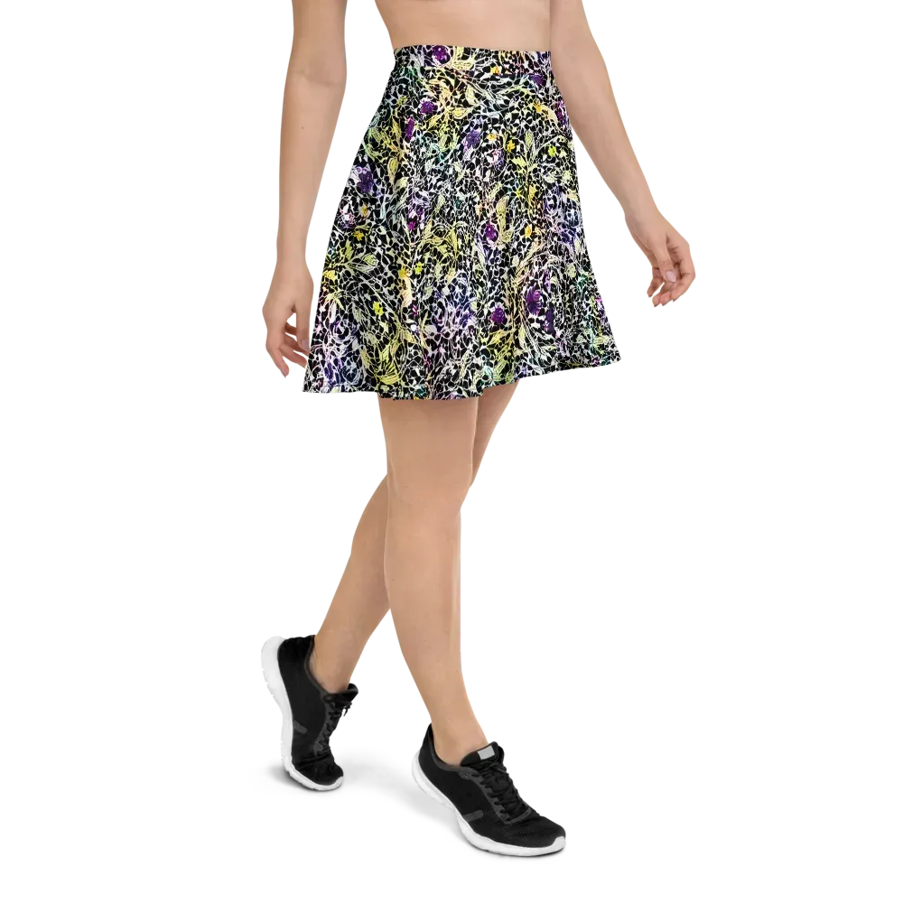 Prismatic Underbrush on Skater Skirt — Right