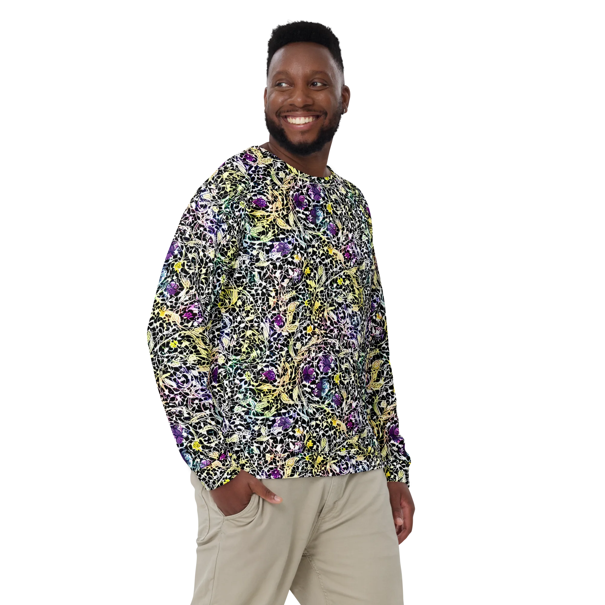 Prismatic Underbrush on Sweatshirt — Front
