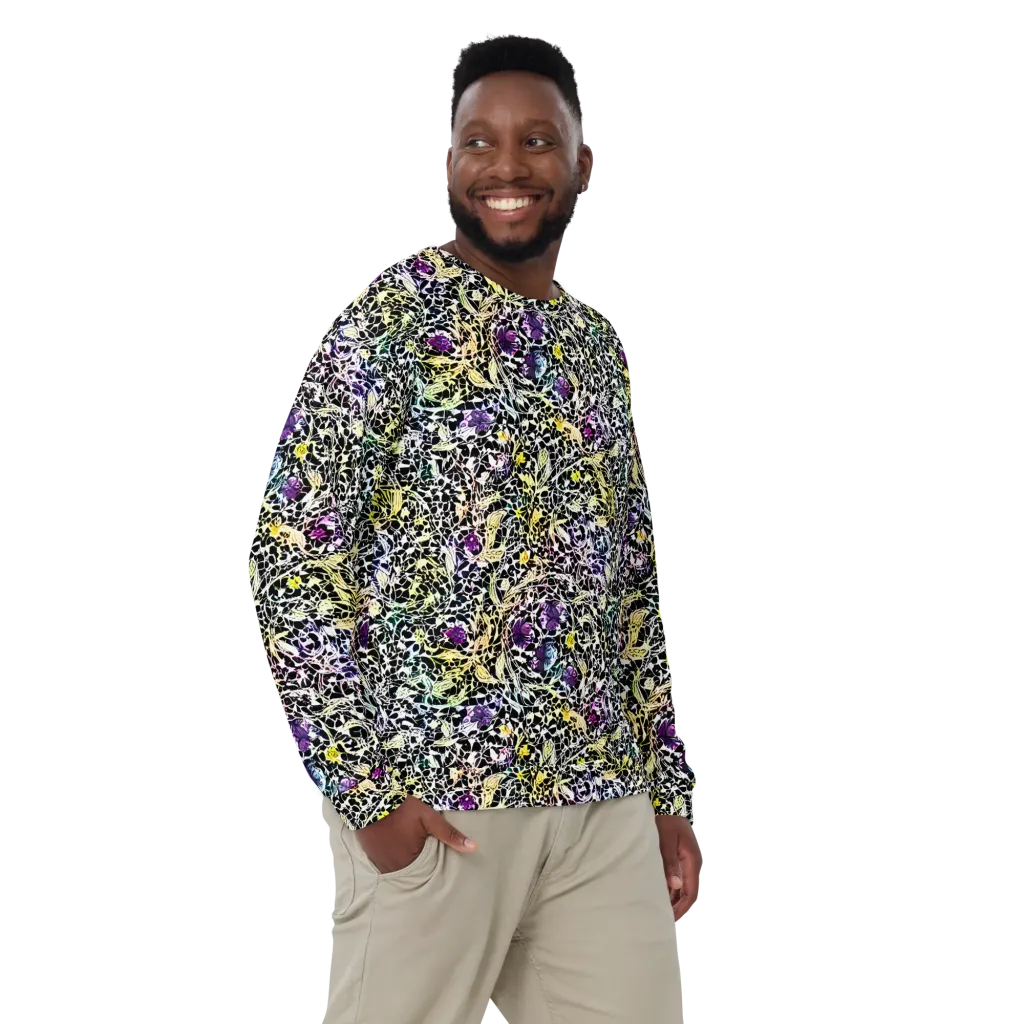 Prismatic Underbrush on Sweatshirt — Front