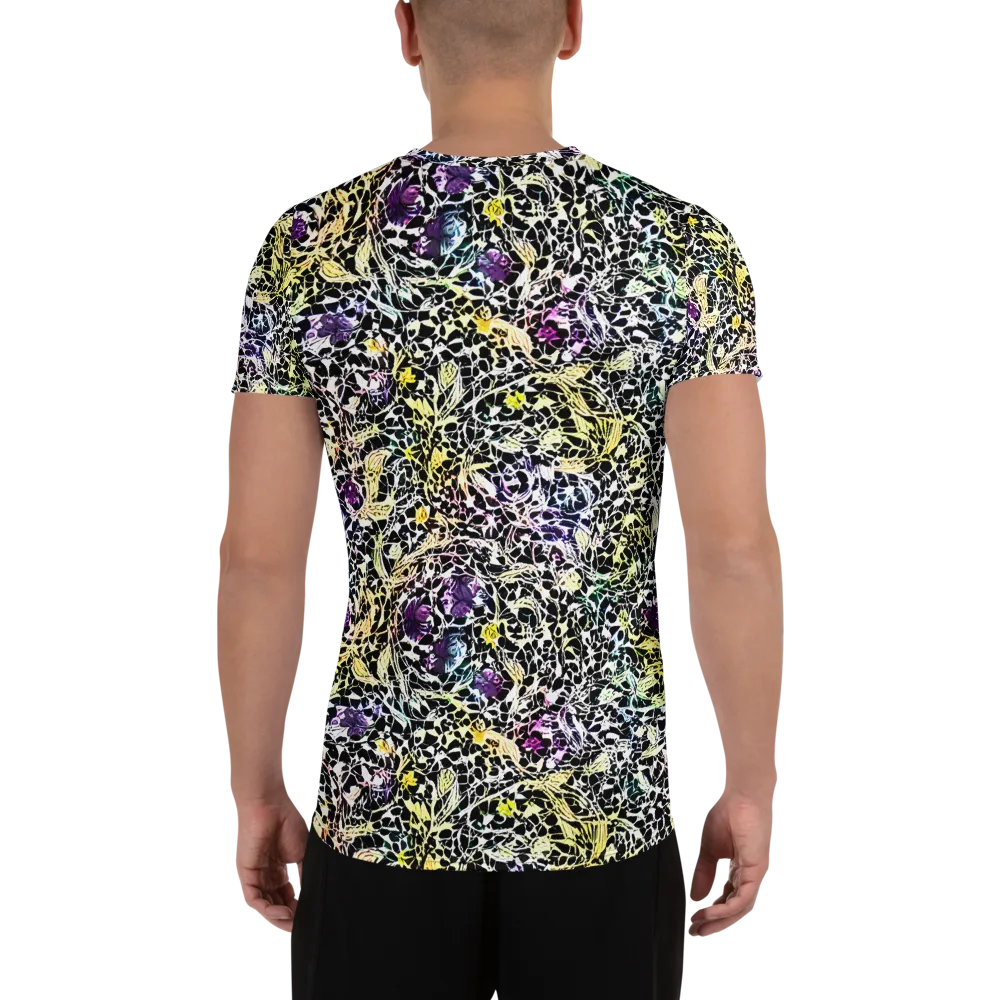 Prismatic Underbrush on Men's Athletic T-Shirt — Back