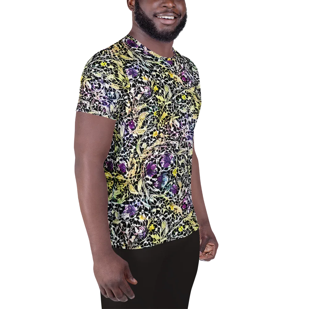 Prismatic Underbrush on Men's Athletic T-Shirt — Right