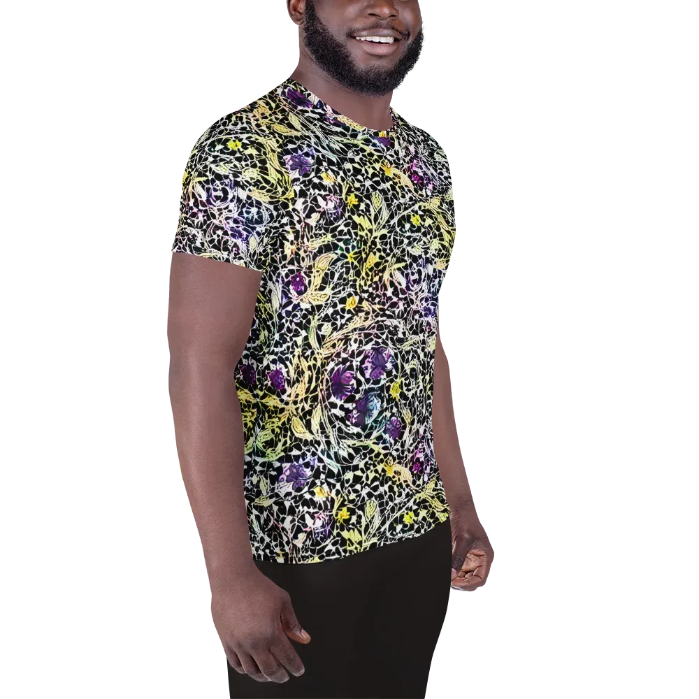 Prismatic Underbrush on Men's Athletic T-Shirt — Right