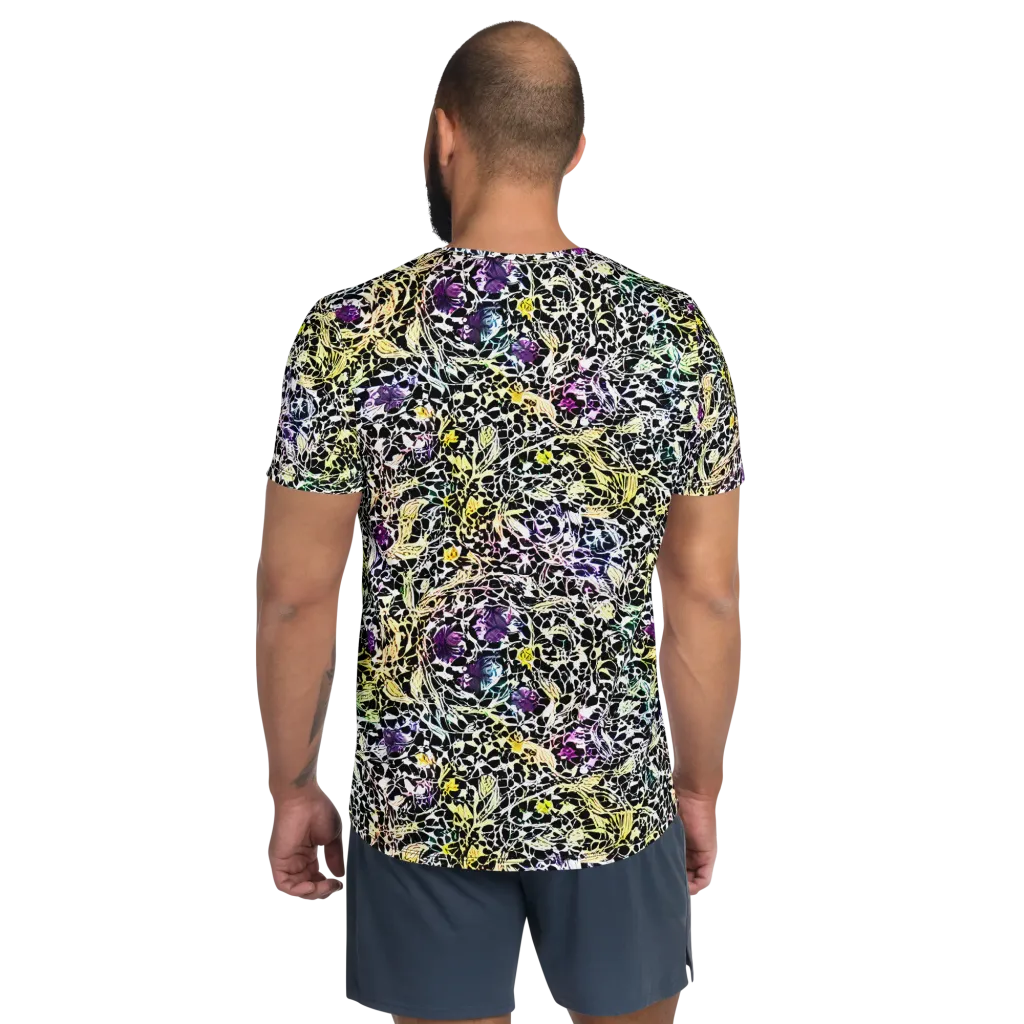 Prismatic Underbrush on Men's Athletic T-Shirt — Back