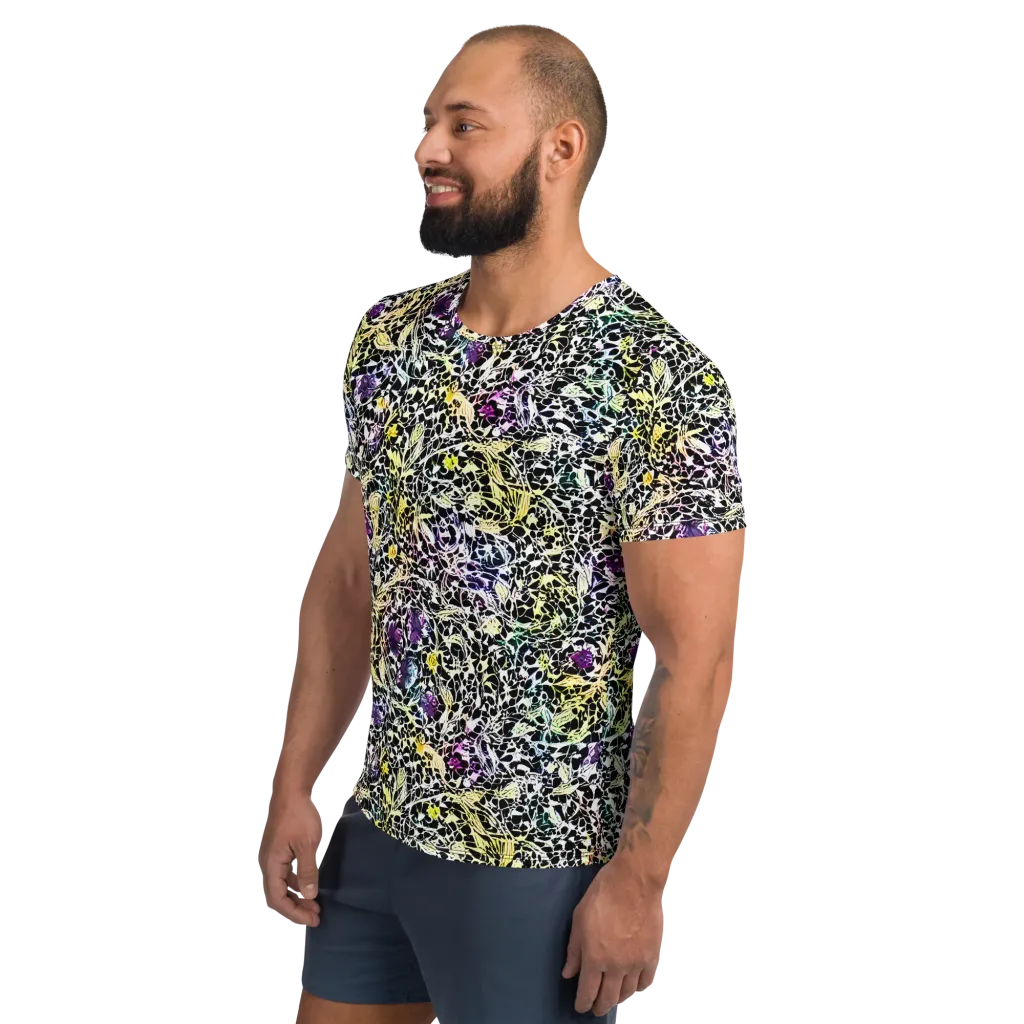 Prismatic Underbrush on Men's Athletic T-Shirt — Left