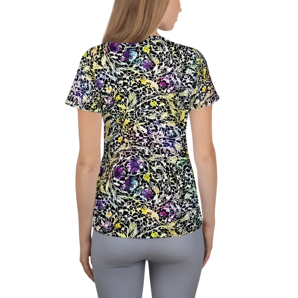 Prismatic Underbrush on Women's Athletic T-Shirt — Back