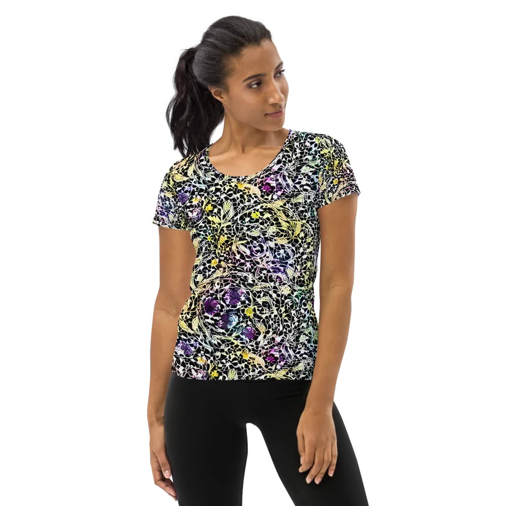 Prismatic Underbrush on Women's Athletic T-Shirt — Front