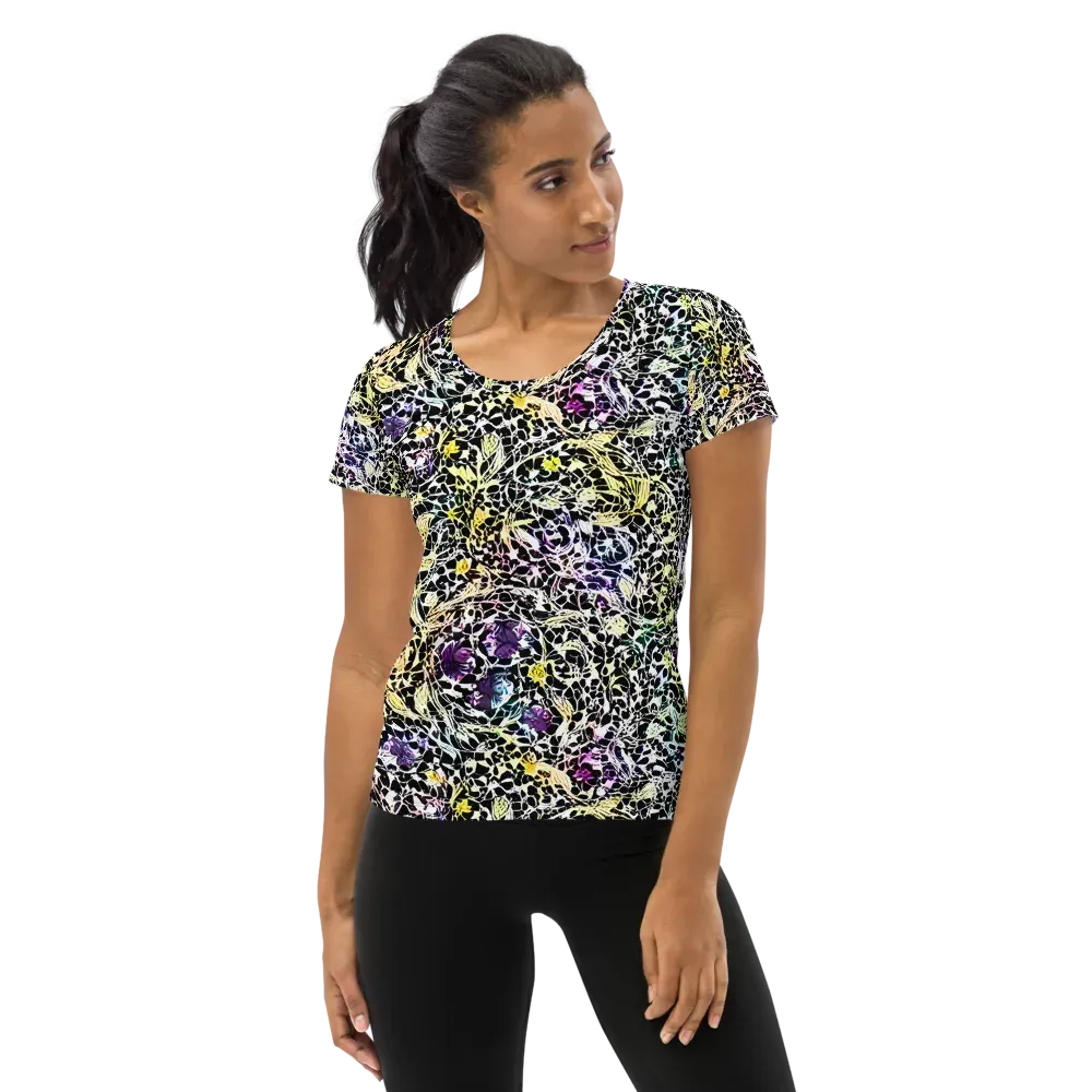 Prismatic Underbrush on Women's Athletic T-Shirt — Front