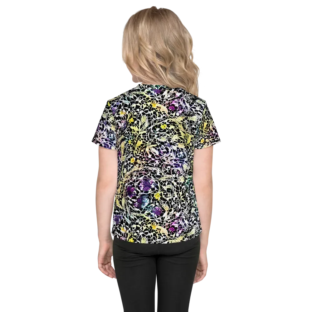 Prismatic Underbrush on Kids Crew Neck T-Shirt — Back