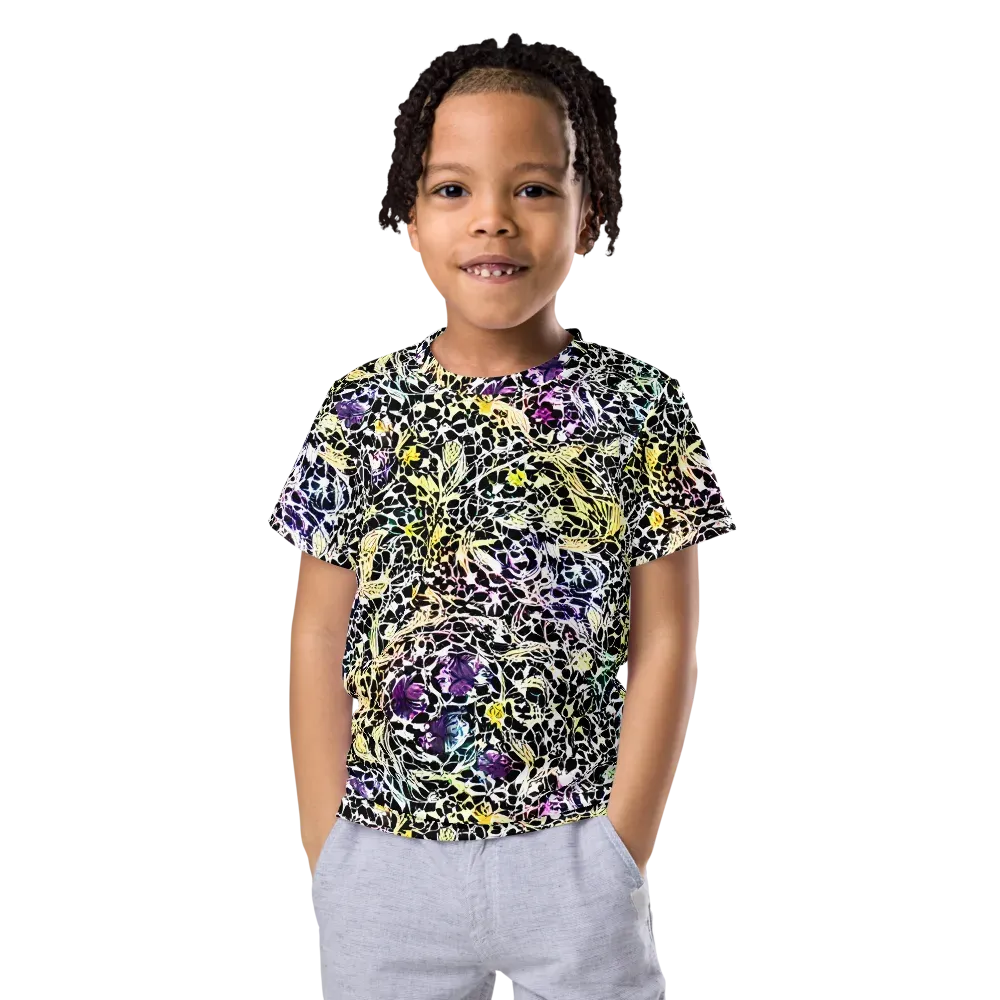 Prismatic Underbrush on Kids Crew Neck T-Shirt — Front