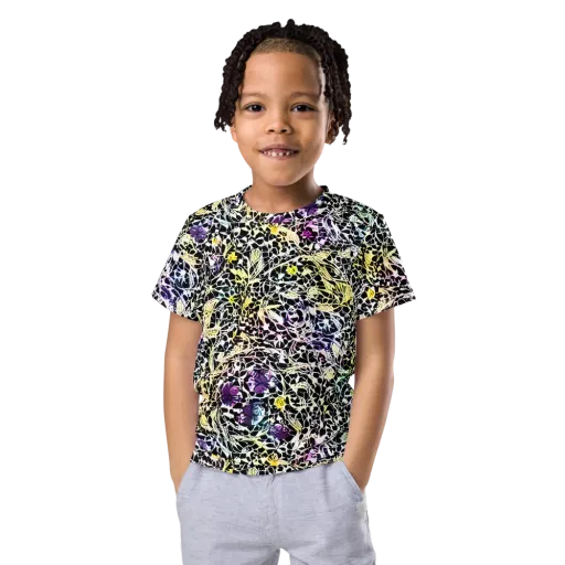 Prismatic Underbrush on a Kids Crew Neck T-Shirt
