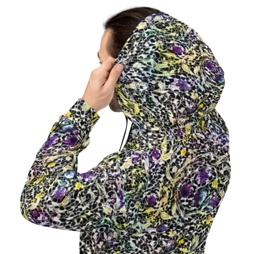 Prismatic Underbrush on a Hoodie