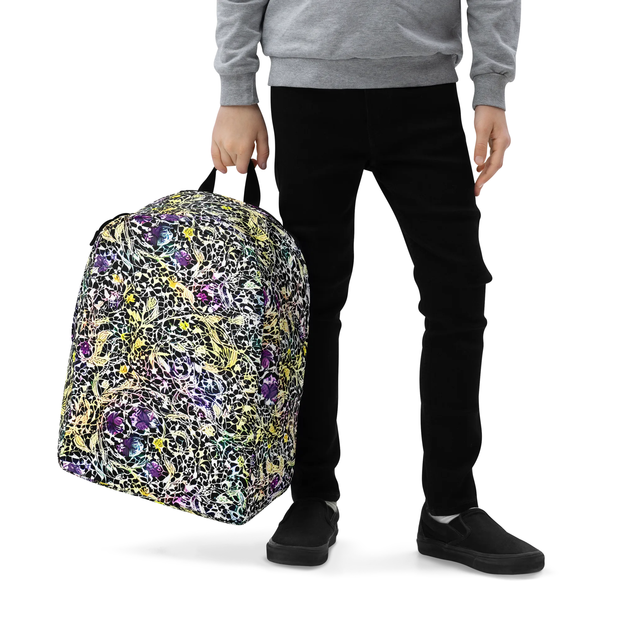Prismatic Underbrush on Minimalist Backpack — Zoomed-in