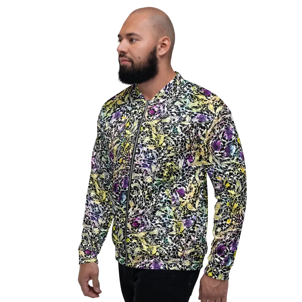 Prismatic Underbrush on Bomber Jacket — Left