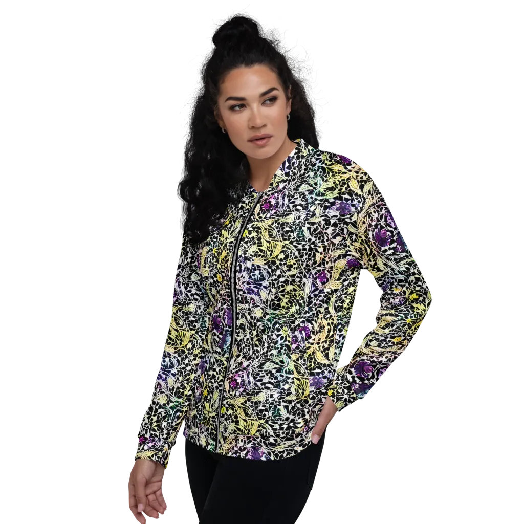 Prismatic Underbrush on Bomber Jacket — Left