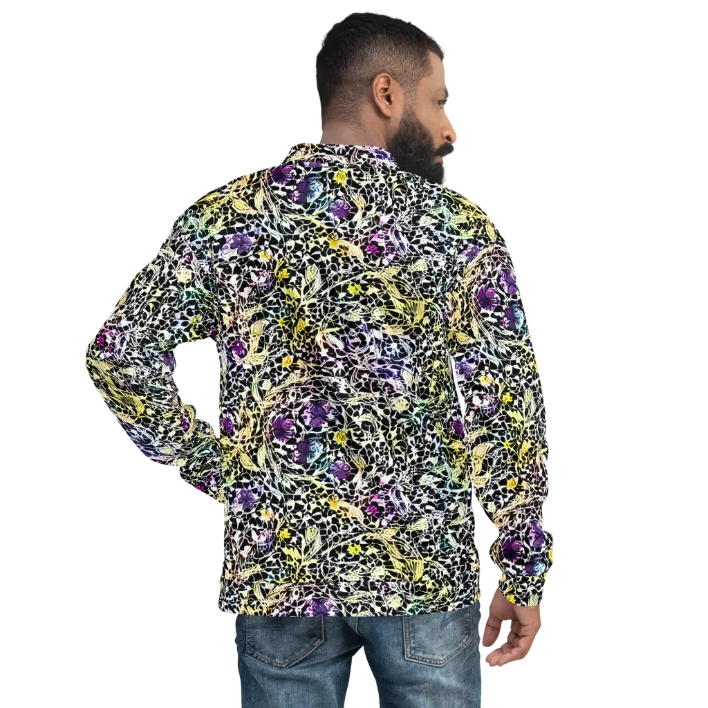 Prismatic Underbrush on Bomber Jacket — Back