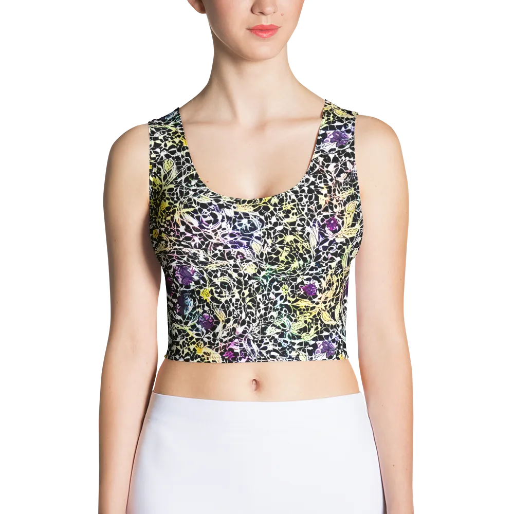 Prismatic Underbrush on Crop Top — Front