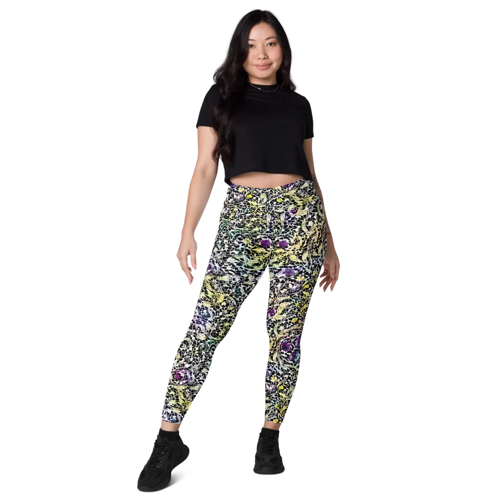 Prismatic Underbrush on Leggings with Pockets — Front