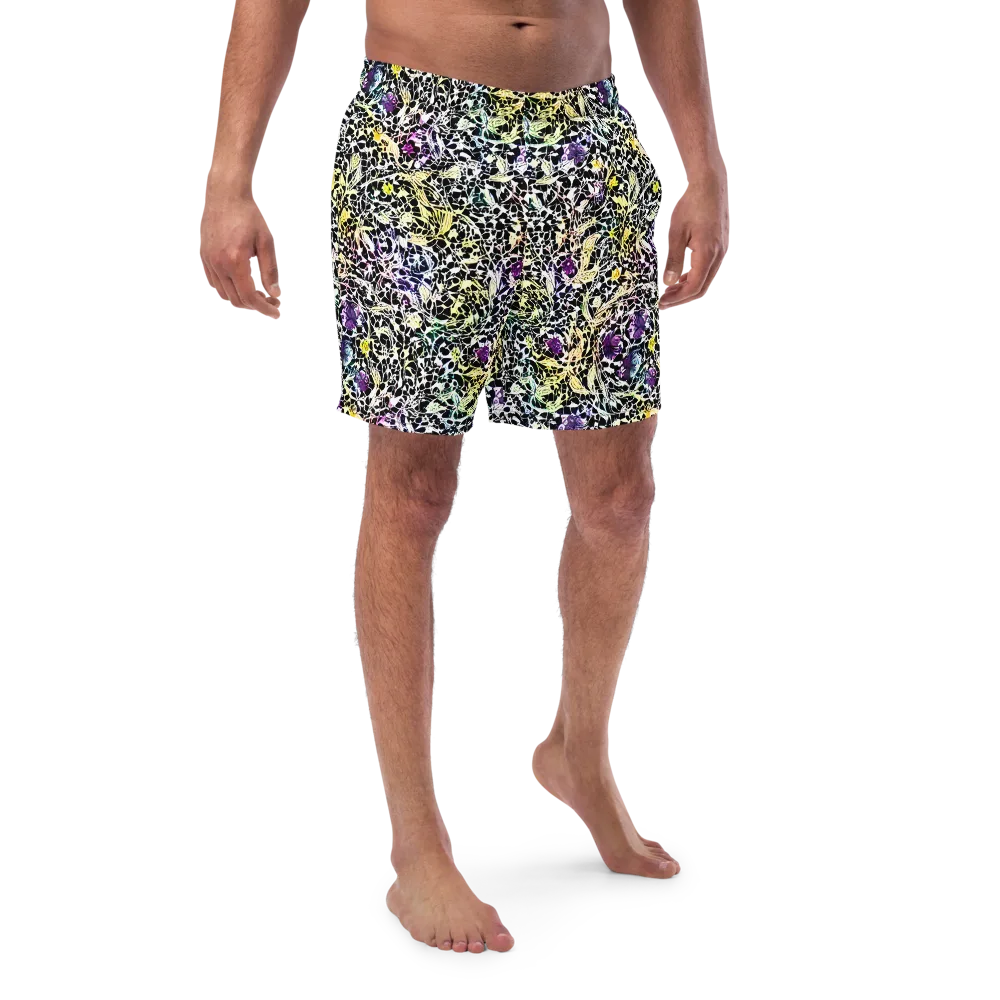 Prismatic Underbrush on Swim Trunks — Front