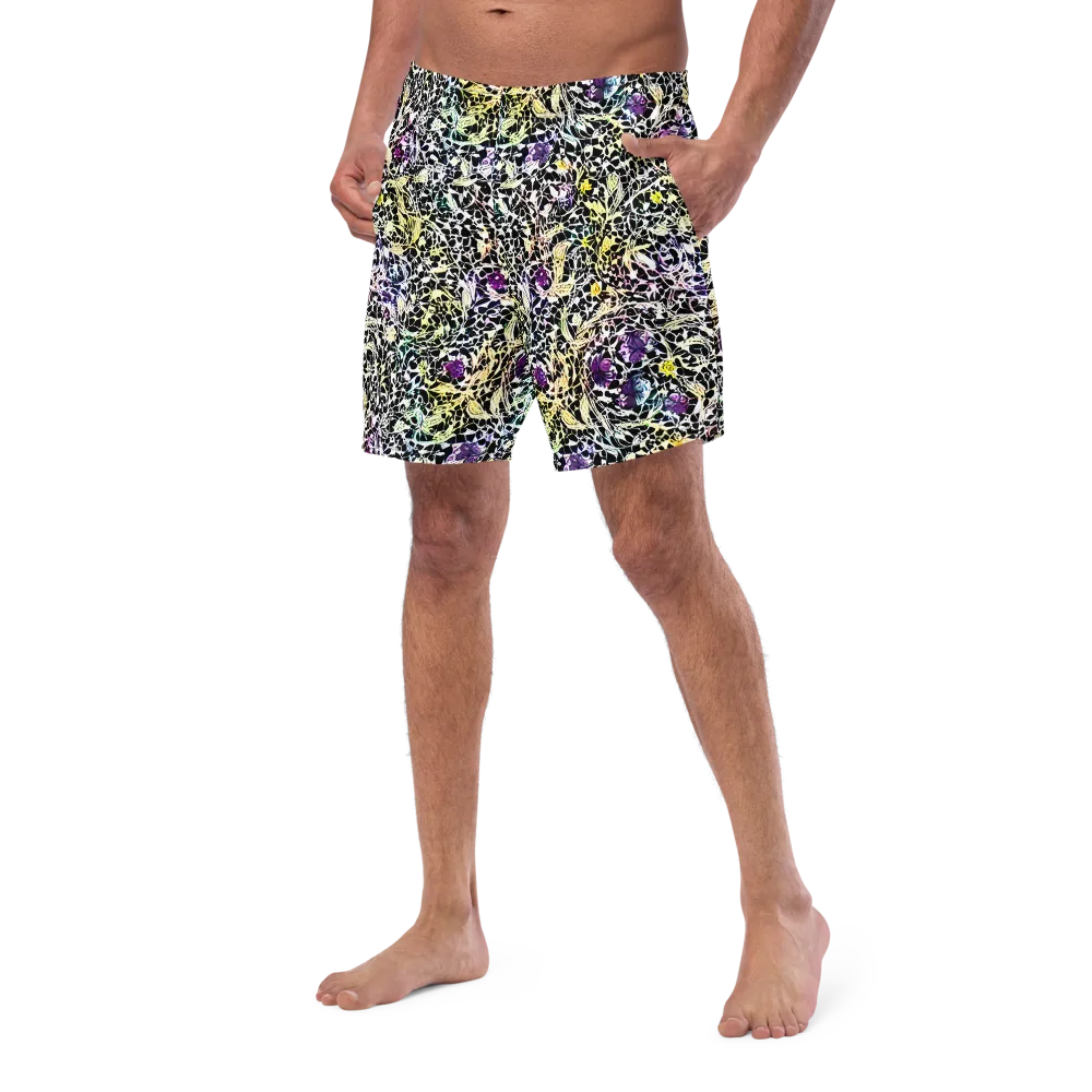 Prismatic Underbrush on Swim Trunks — Left Front