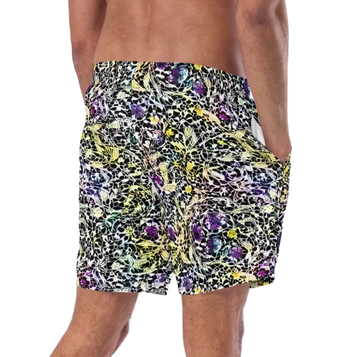 Prismatic Underbrush on a Swim Trunks