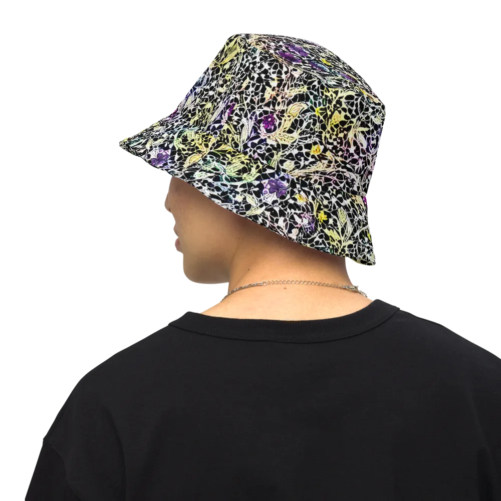 Prismatic Underbrush on Reversible Bucket Hat — Back Inside
