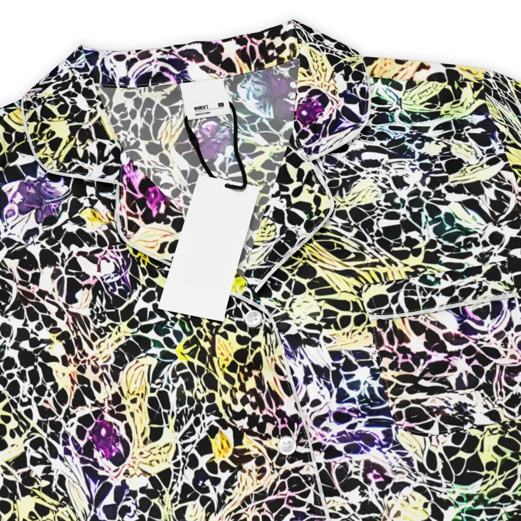Prismatic Underbrush on Women's Short Sleeve Pajama Top — Product details