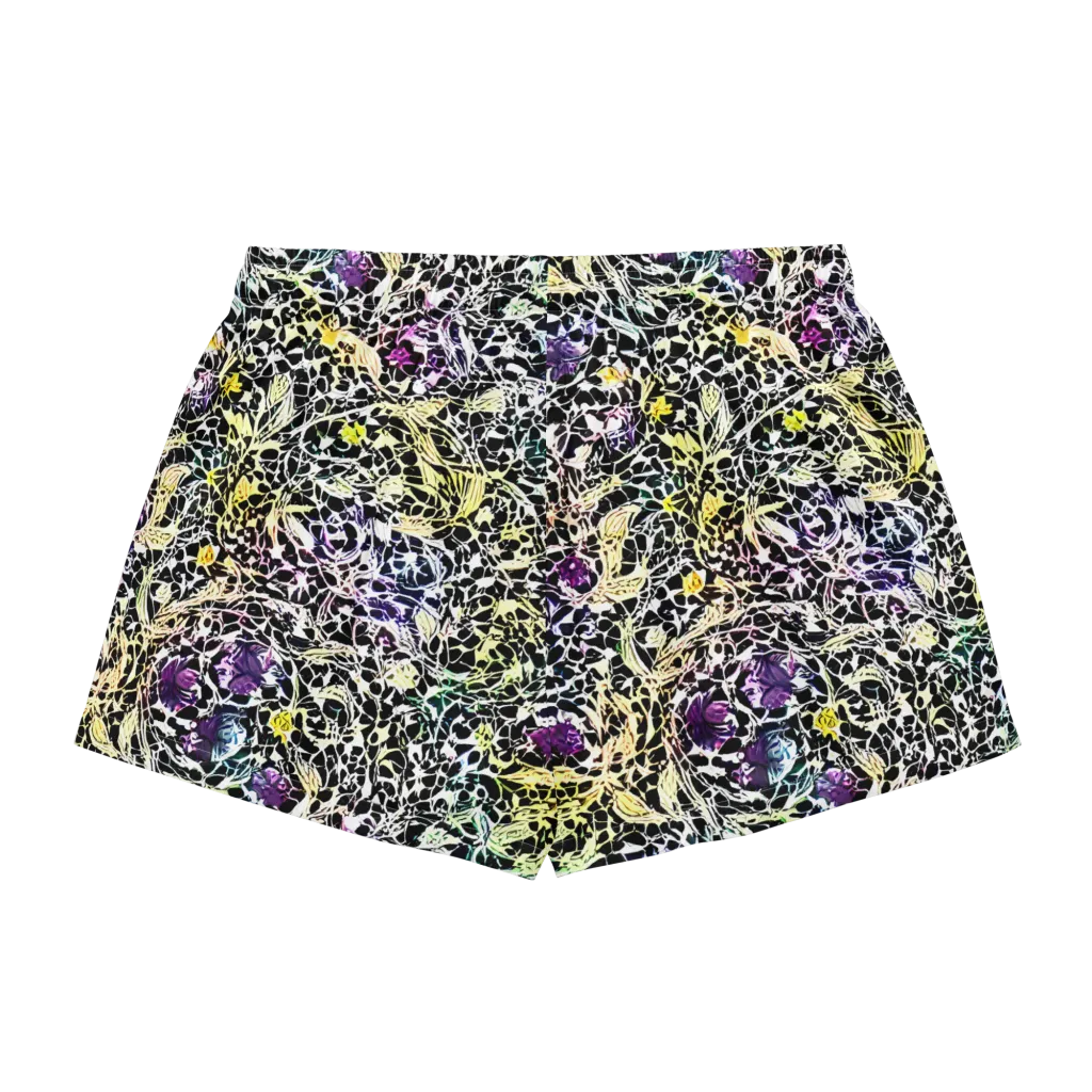 Prismatic Underbrush on Women's Pajama Shorts — Back