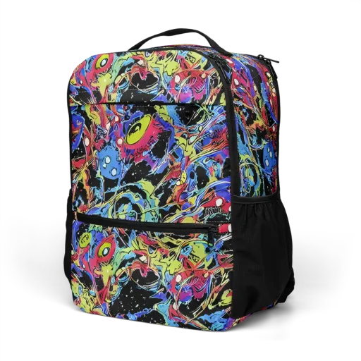 Neon Chaos on a Utility Backpack