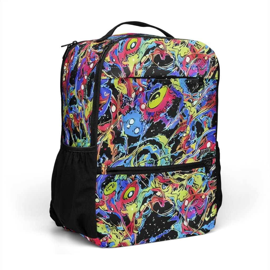 Neon Chaos on Utility Backpack — Right Front