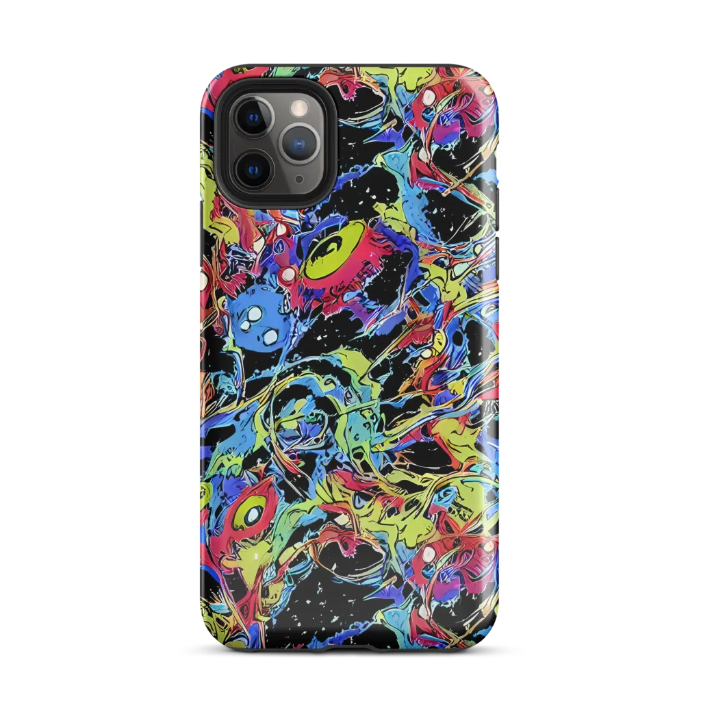 Neon Chaos on Tough Case for iPhone® — Front