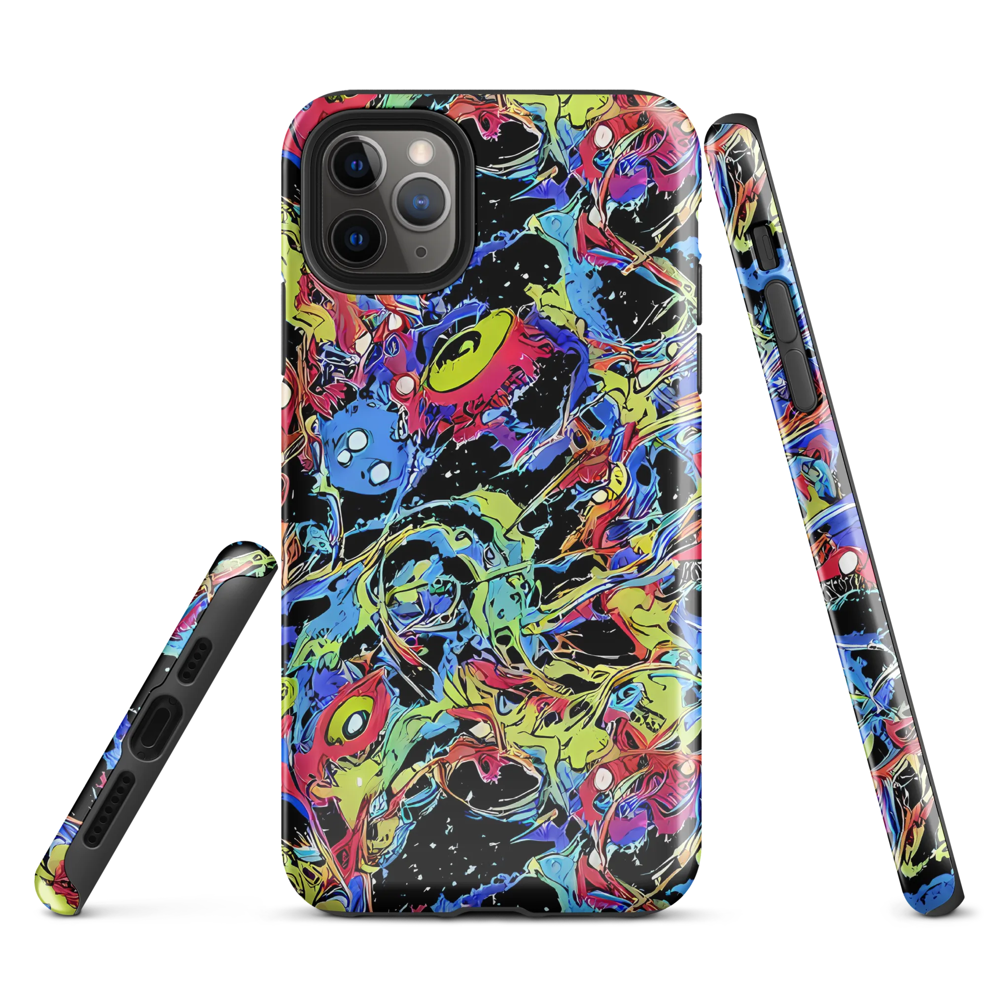Neon Chaos on Tough Case for iPhone® — Front