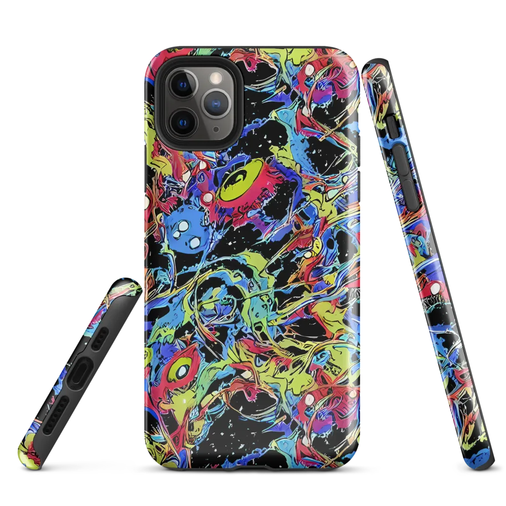 Neon Chaos on Tough Case for iPhone® — Front