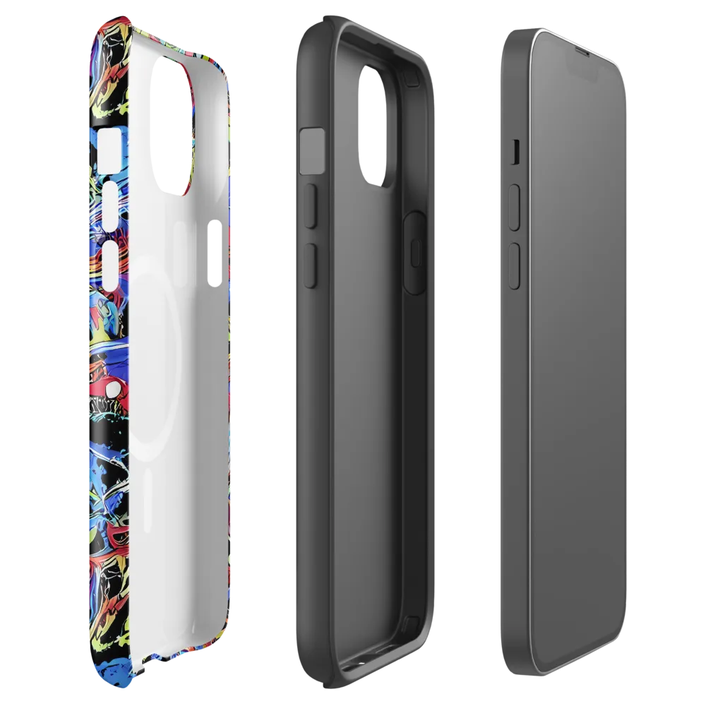 Neon Chaos on MagSafe Tough Case for iPhone® — Front