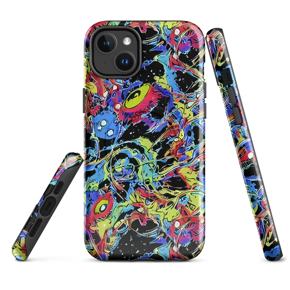 Neon Chaos on MagSafe Tough Case for iPhone® — Front