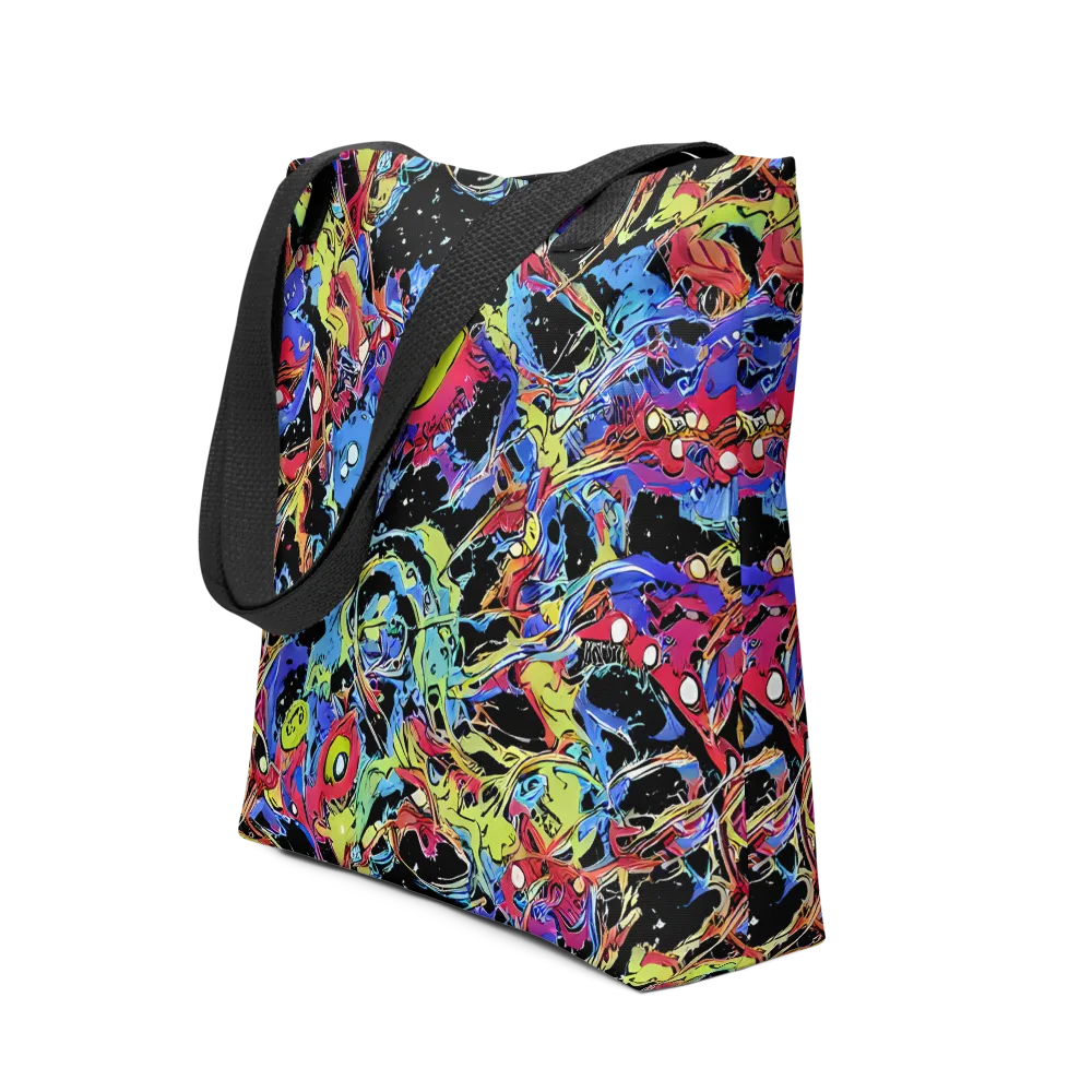 Neon Chaos on Tote Bag — Front