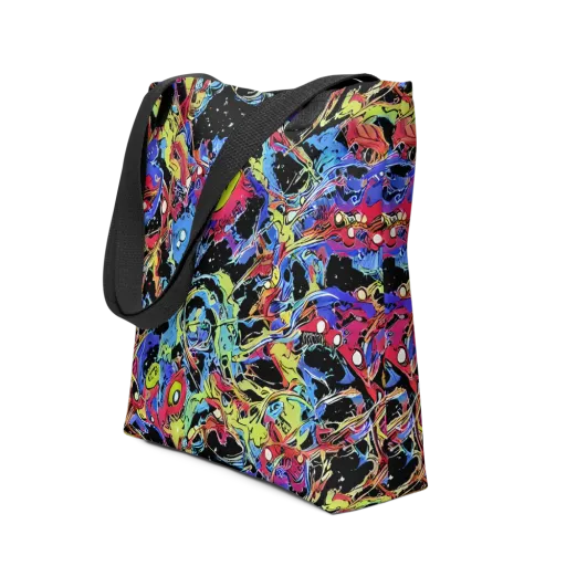 Neon Chaos on a Tote Bag