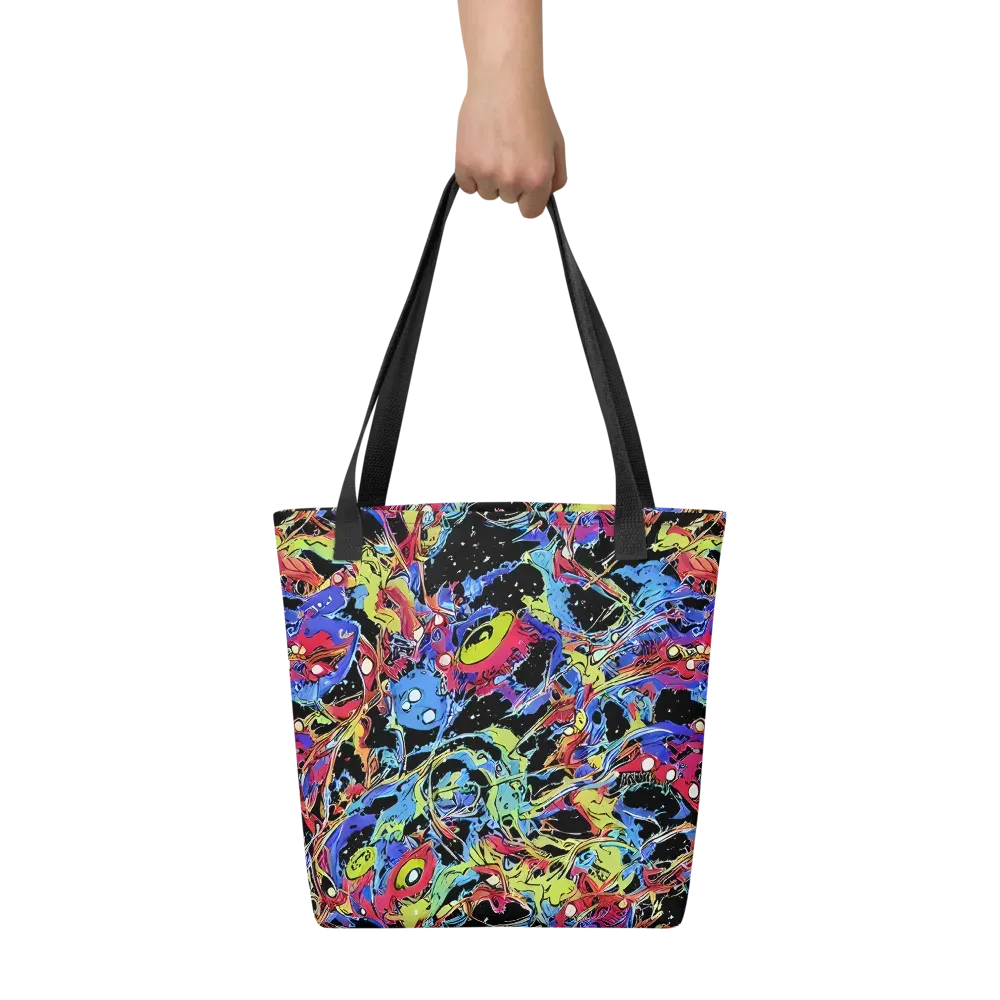 Neon Chaos on Tote Bag — Front