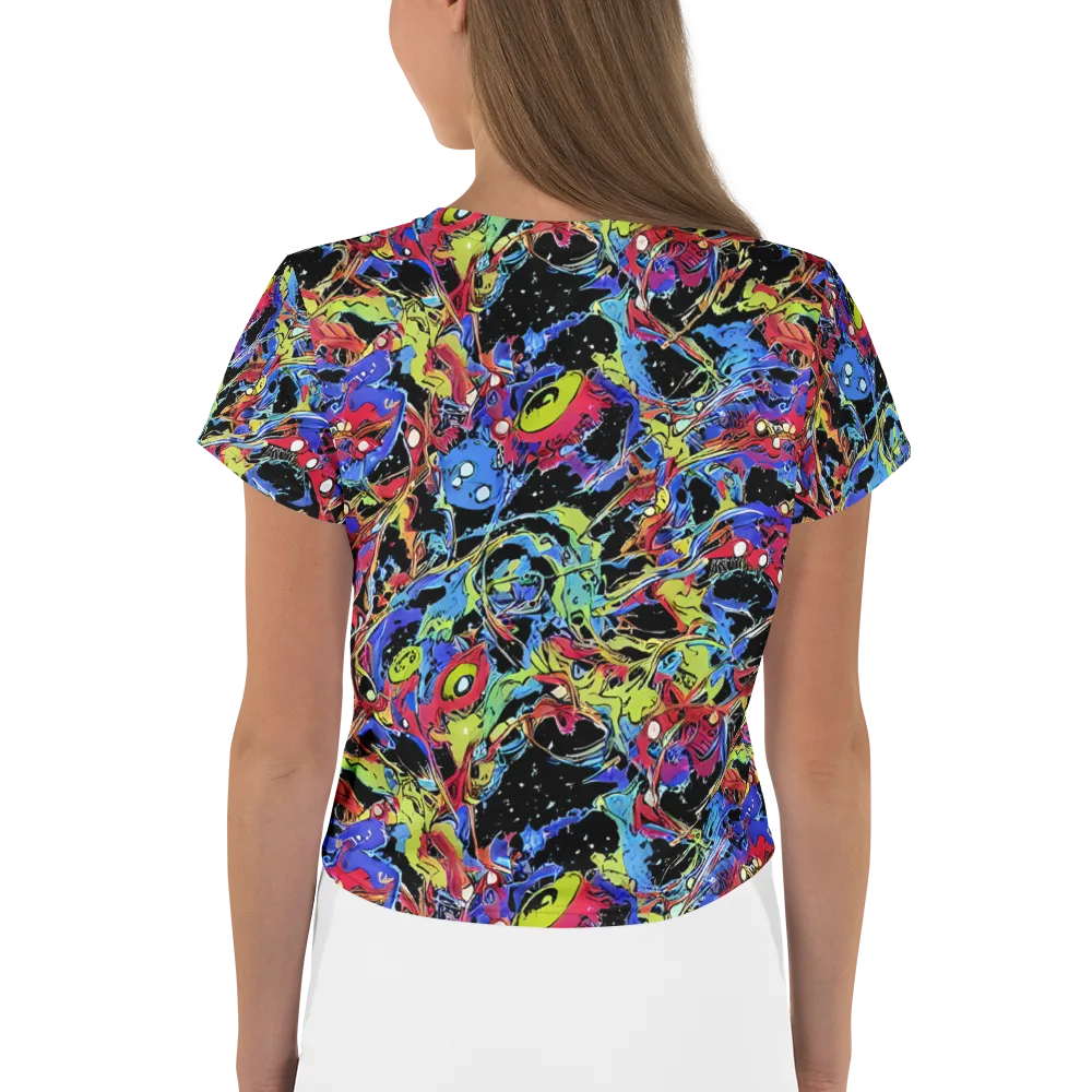 Neon Chaos on Crop Tee — Back
