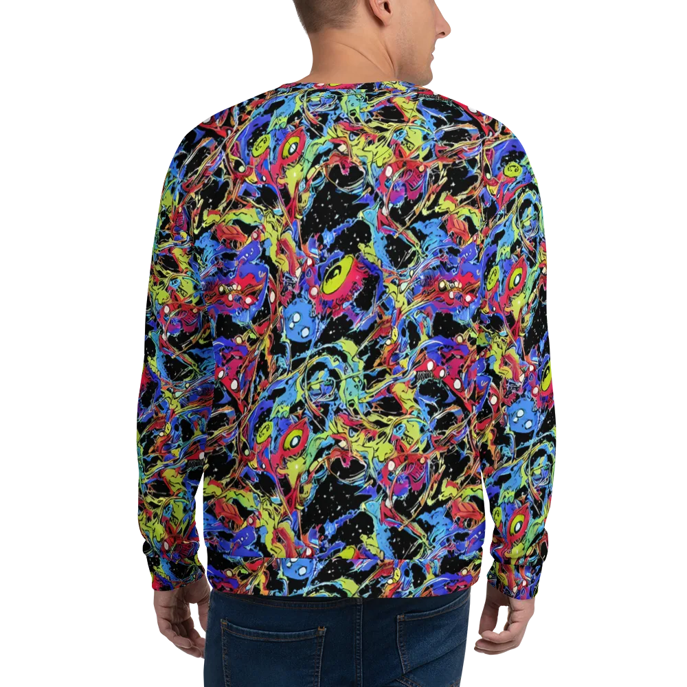 Neon Chaos on Sweatshirt — Back