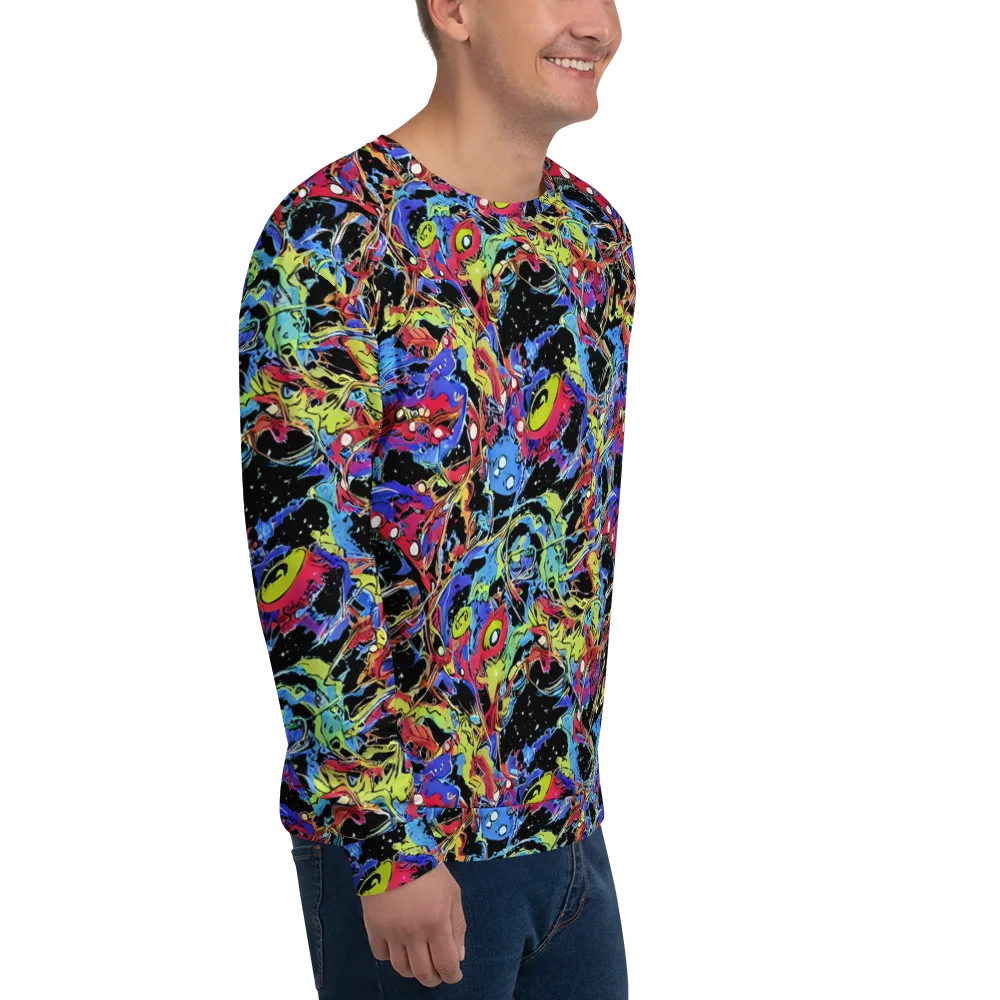 Neon Chaos on Sweatshirt — Right Front