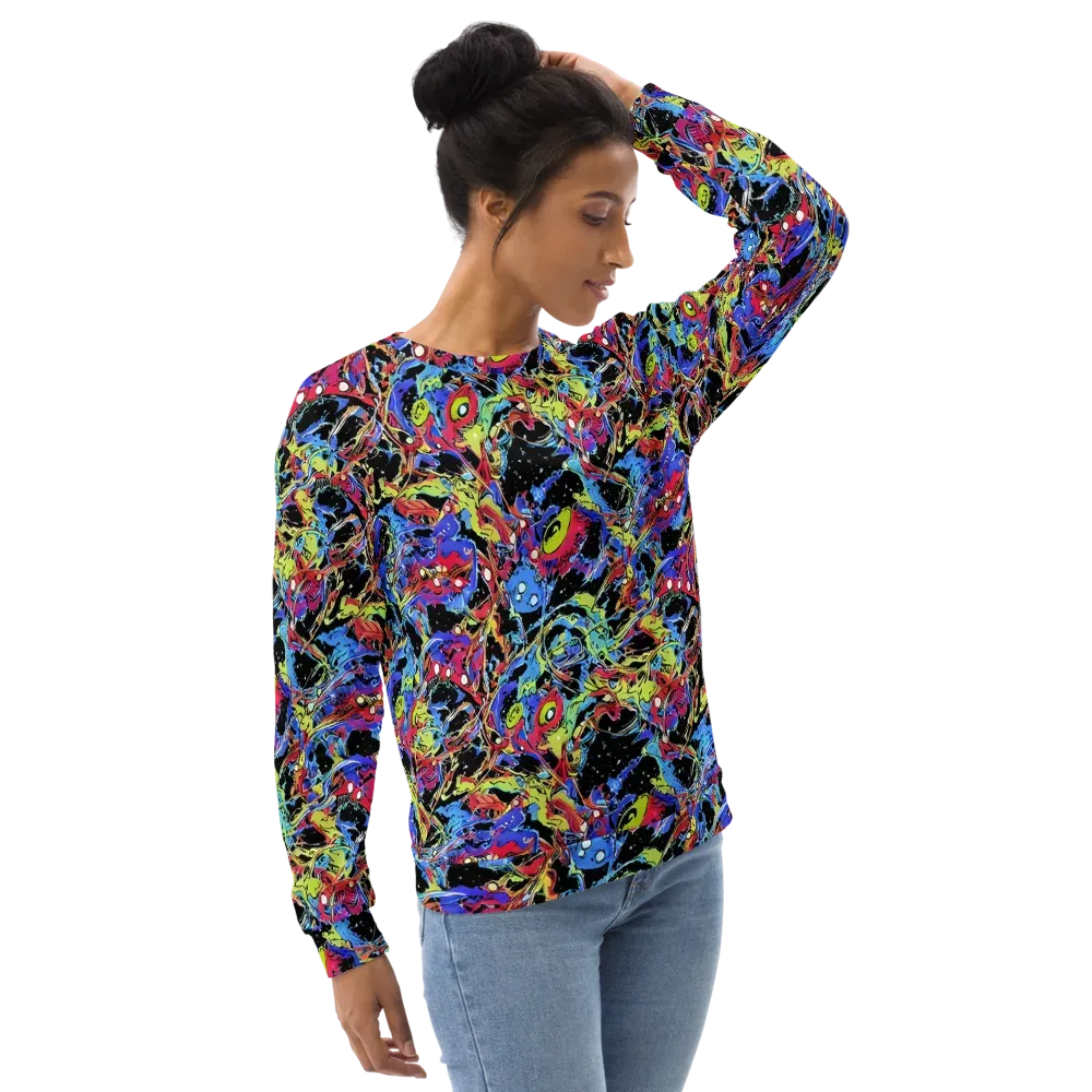 Neon Chaos on Sweatshirt — Right Front