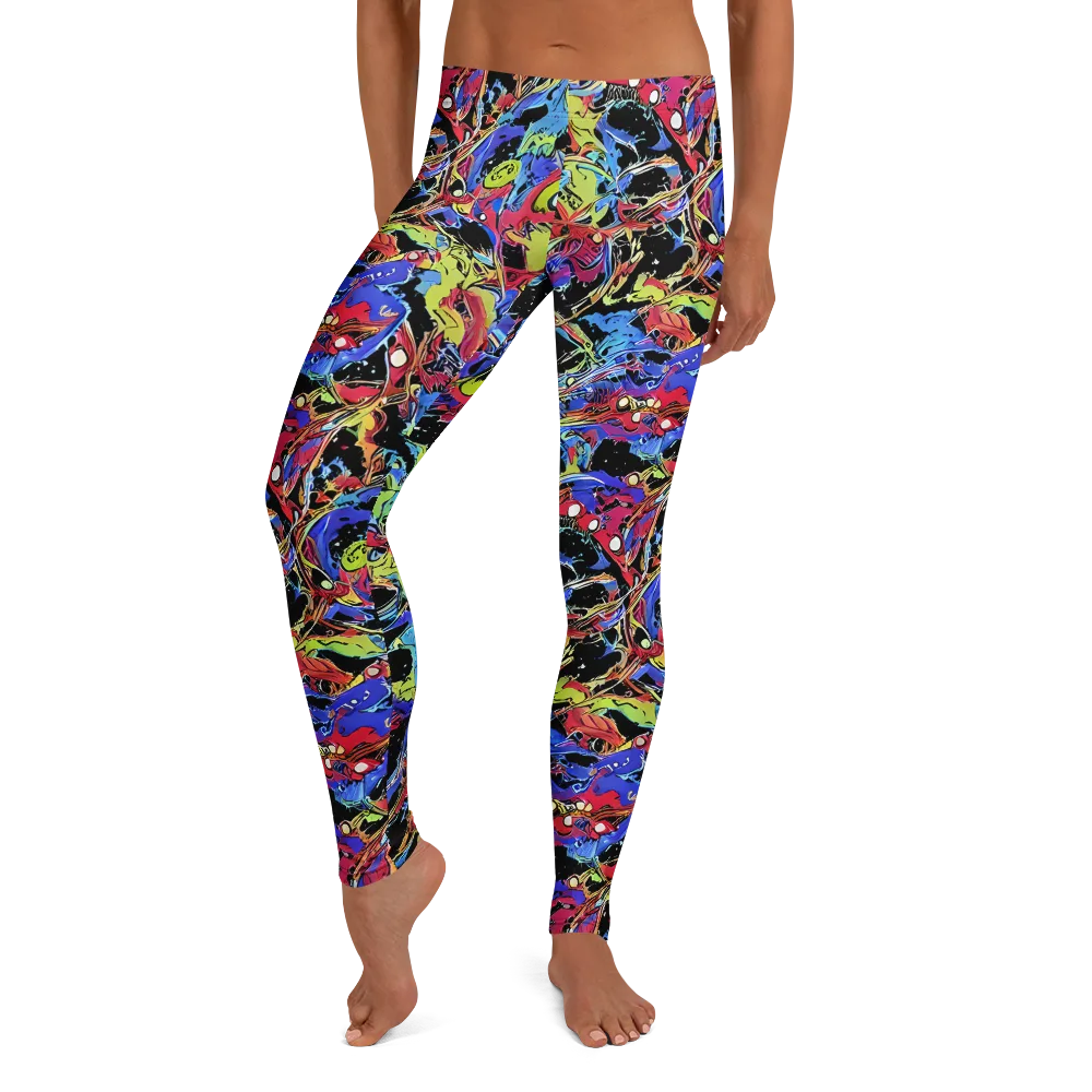 Neon Chaos on Leggings — Front