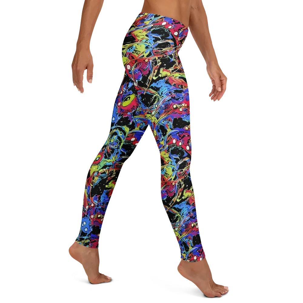 Neon Chaos on Leggings — Right
